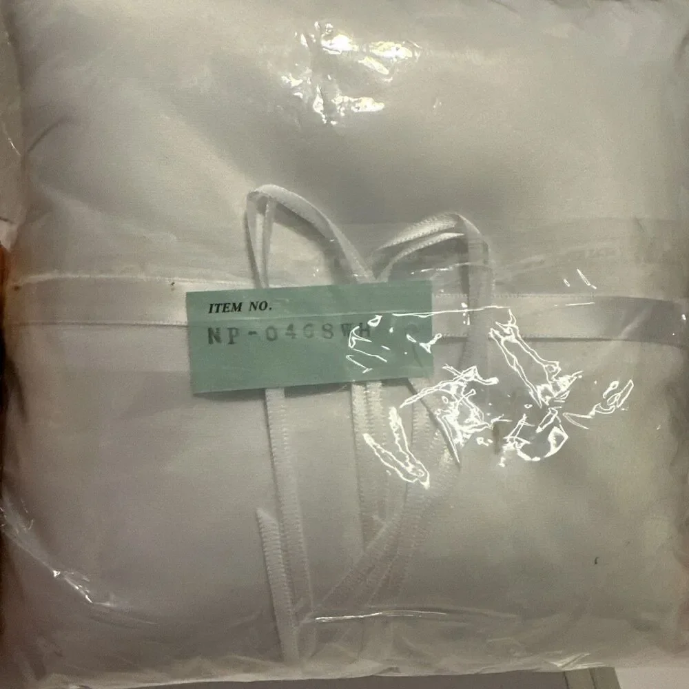 Wedding Ring pillow Never Opened White With Ribbon 7” X 7”